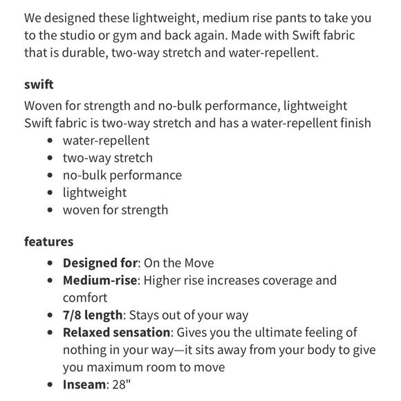 Lululemon Black Street To Studio Pant II Unlined 28" Size 2 - Picture 3 of 8